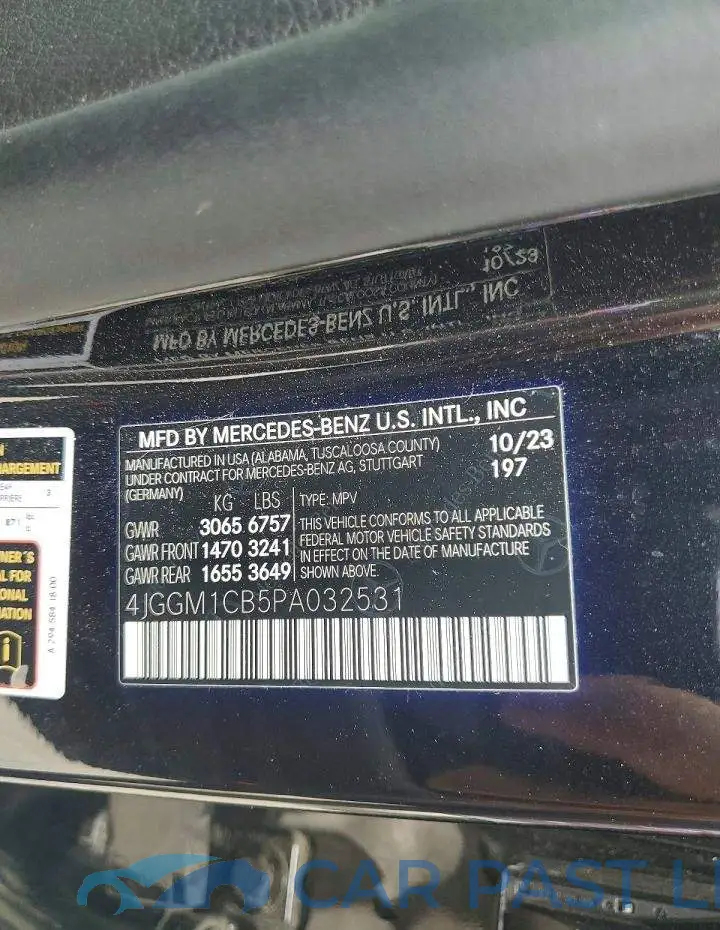 4JGGM1CB5PA032531# 13