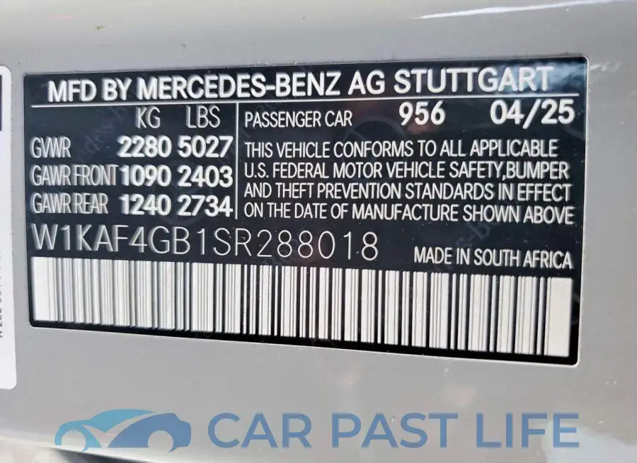 W1KAF4GB1SR288018# 12