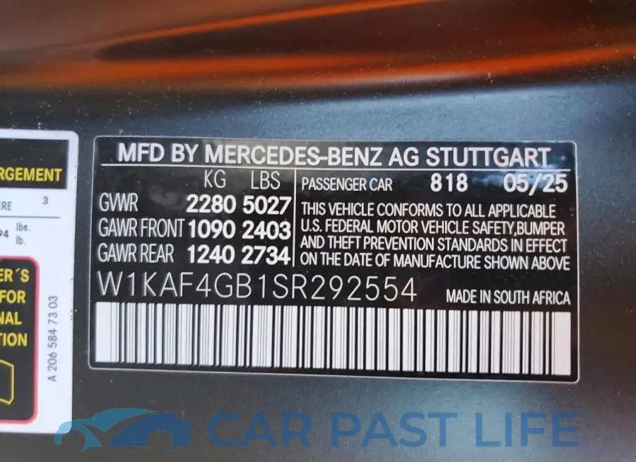 W1KAF4GB1SR292554# 12