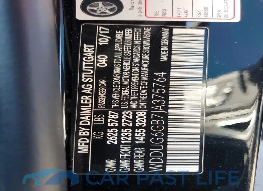 WDDUG6GB7JA375764# 12