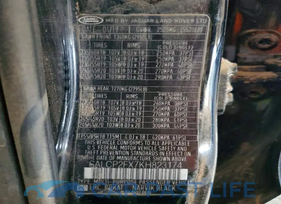 SALCP2FX7KH823174# 12