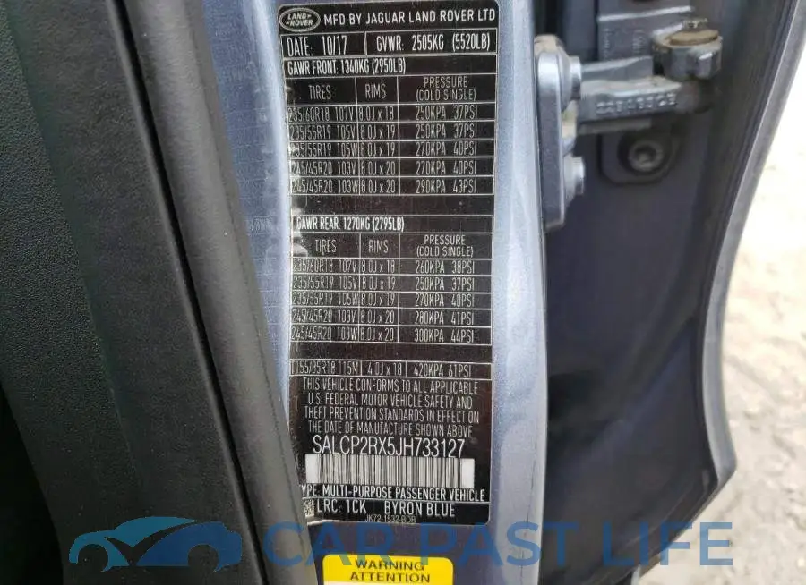 SALCP2RX5JH733127# 12
