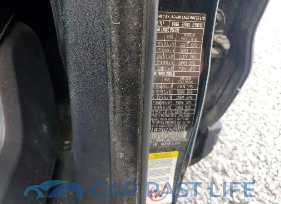 SALVP2RX2JH292713# 12