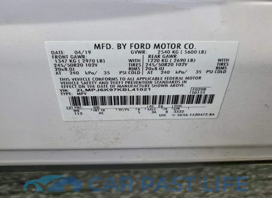 2LMPJ6K97KBL41021# 13