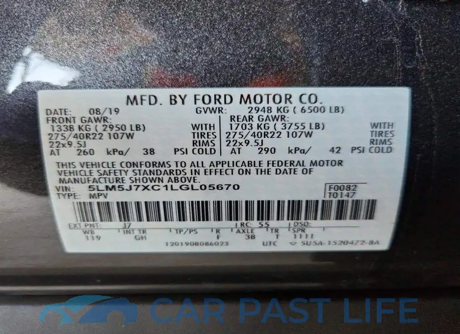 5LM5J7XC1LGL05670# 13