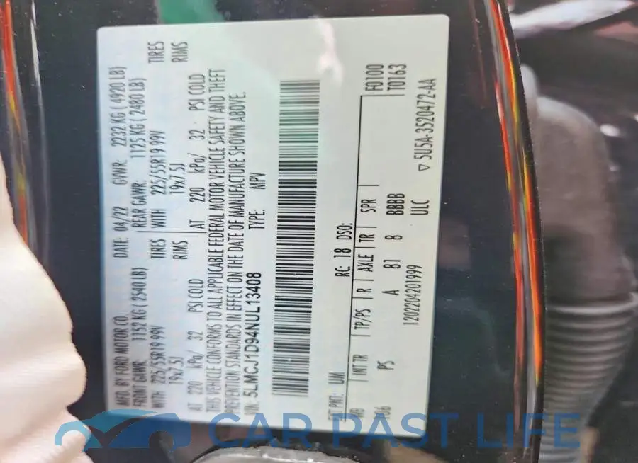 5LMCJ1D94NUL13408# 13