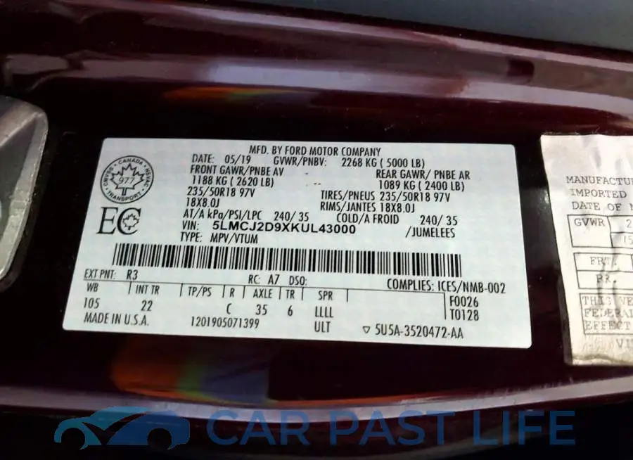 5LMCJ2D9XKUL43000# 14