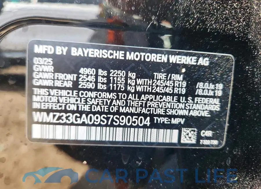 WMZ33GA09S7S90504# 12