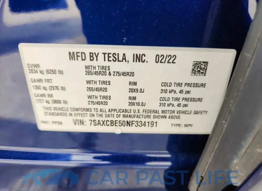 7SAXCBE50NF334191# 13