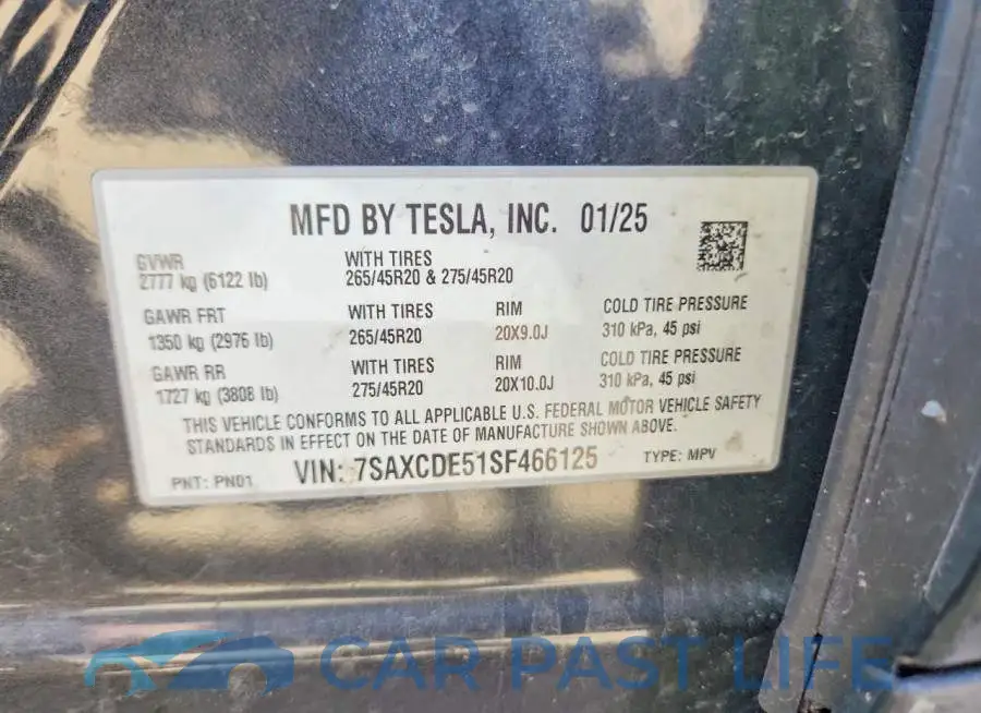 7SAXCDE51SF466125# 12