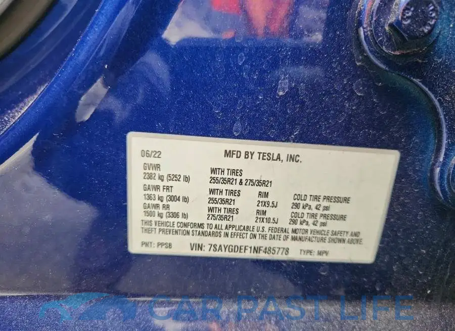 7SAYGDEF1NF485778# 12