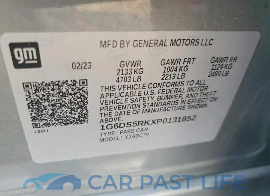1G6DS5RKXP0131852# 12