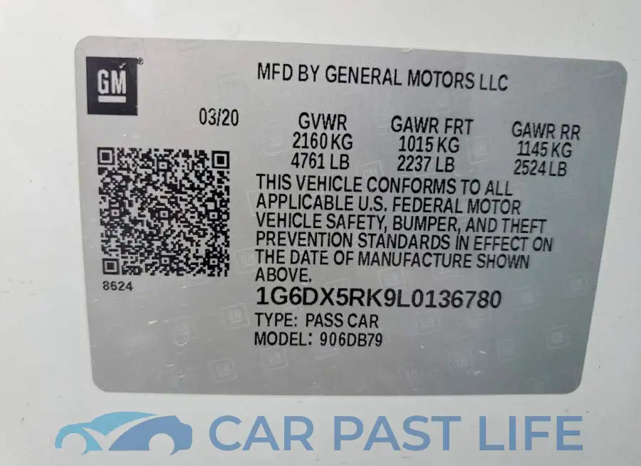 1G6DX5RK9L0136780# 12