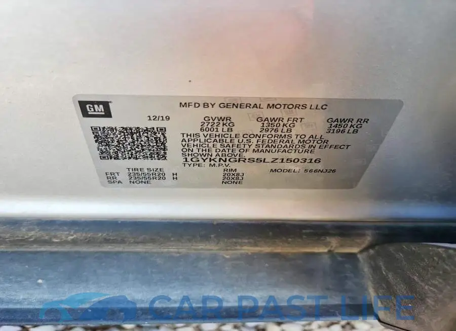 1GYKNGRS5LZ150316# 13