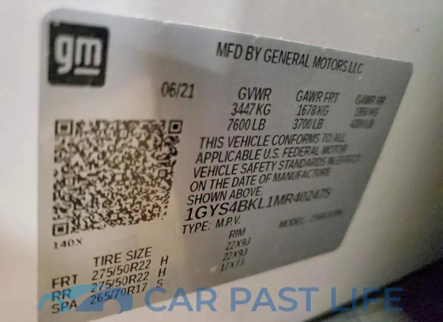1GYS4BKL1MR402475# 14