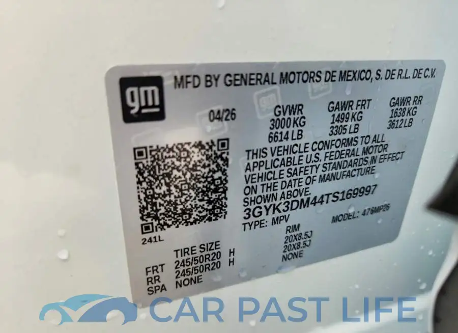 3GYK3DM44TS169997# 13