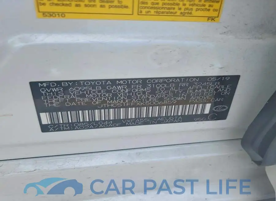 JTHC51FFXK5006859# 12