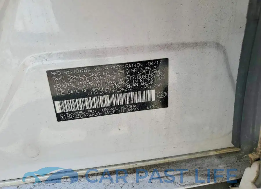 JTHCL5EF7H5028874# 12