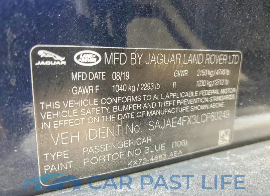 SAJAE4FX3LCP60249# 13