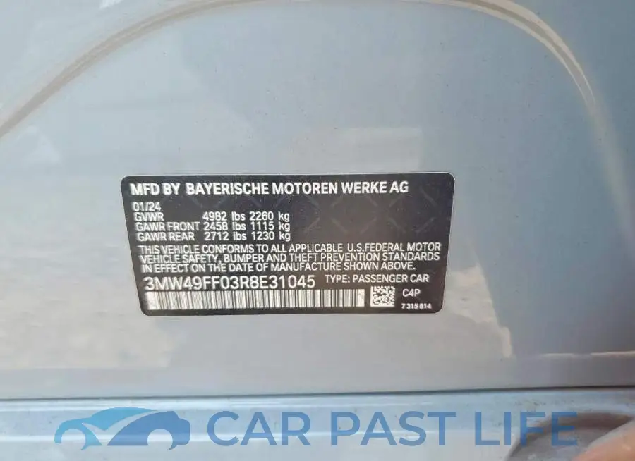 3MW49FF03R8E31045# 12