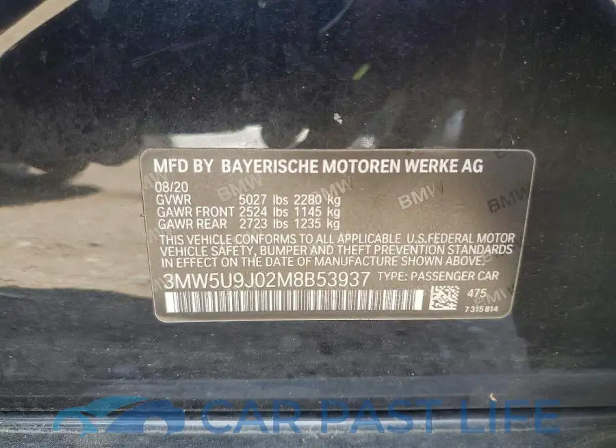 3MW5U9J02M8B53937# 12
