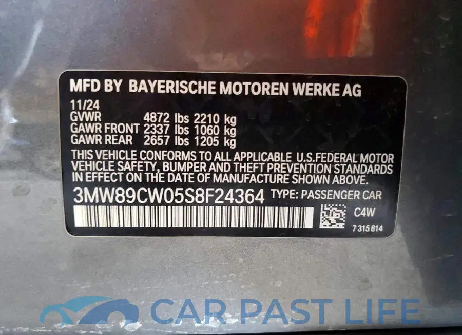 3MW89CW05S8F24364# 12