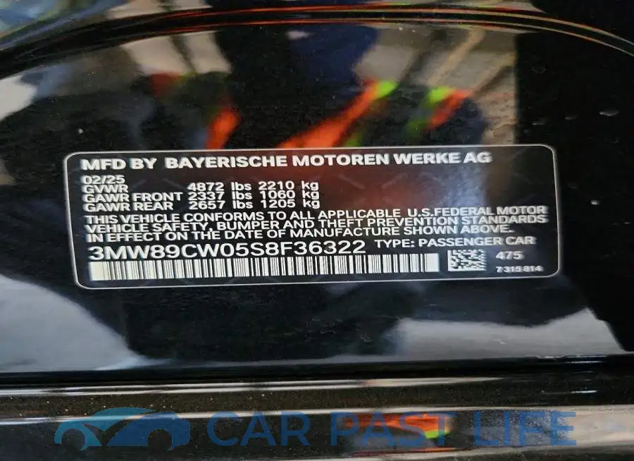 3MW89CW05S8F36322# 12
