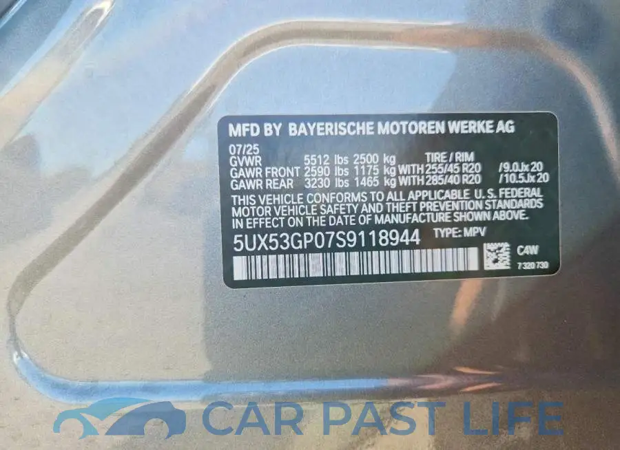 5UX53GP07S9118944# 13