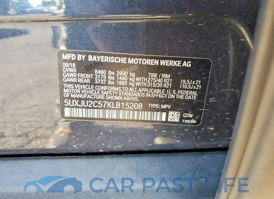 5UXJU2C57KLB15208# 13