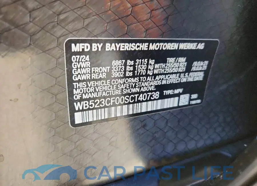 WB523CF00SCT40738# 13