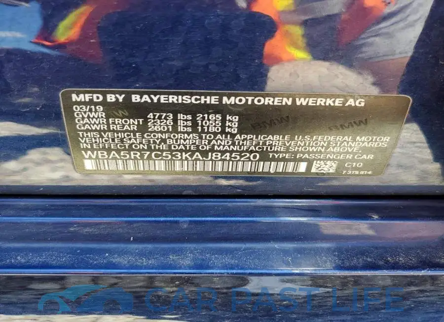 WBA5R7C53KAJ84520# 12