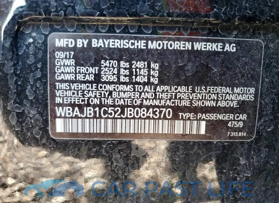 WBAJB1C52JB084370# 12