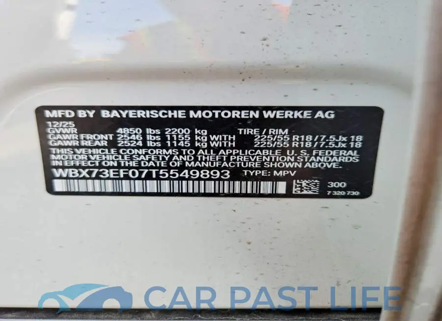 WBX73EF07T5549893# 13