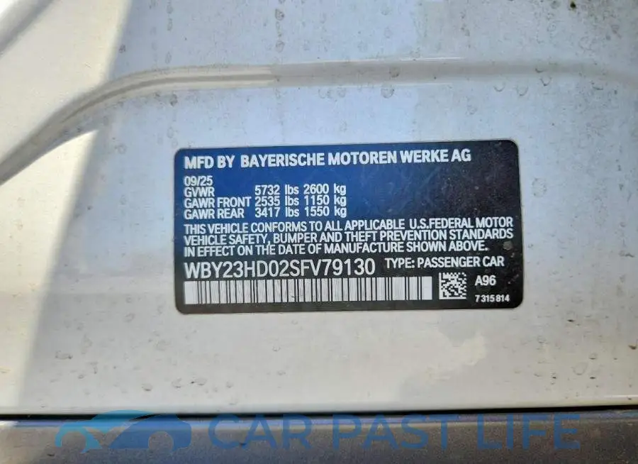 WBY23HD02SFV79130# 12