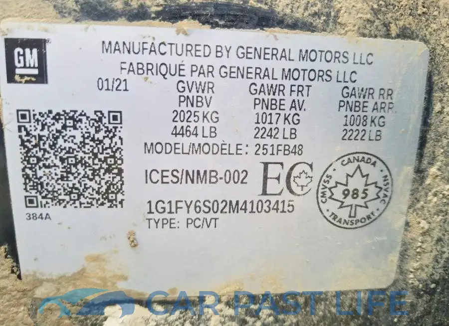1G1FY6S02M4103415# 12