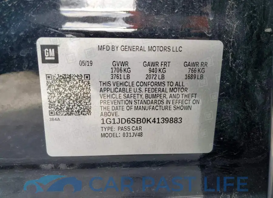 1G1JD6SB0K4139883# 12