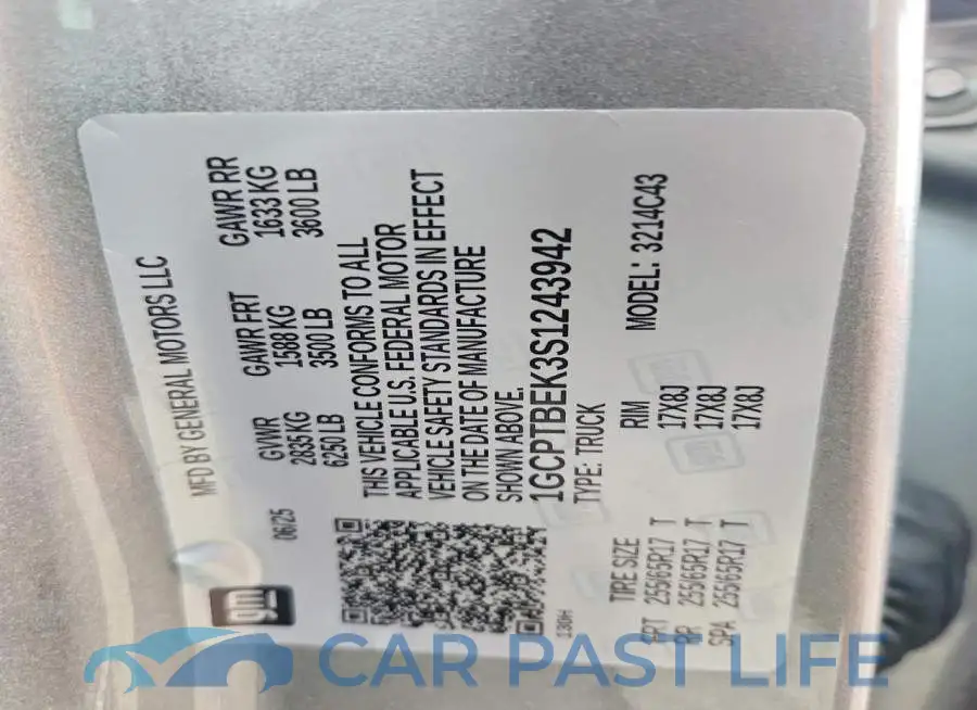 1GCPTBEK3S1243942# 12