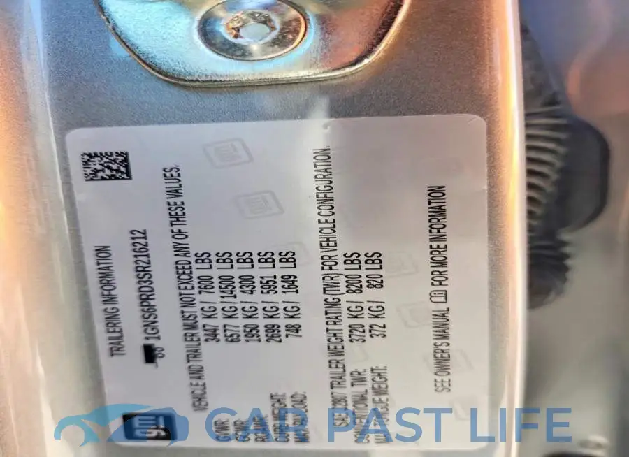 1GNS6PRD3SR216212# 14