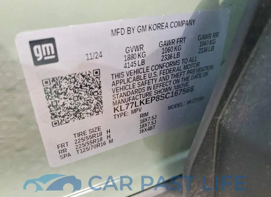 KL77LKEP8SC167566# 13