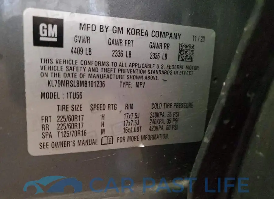 KL79MRSL8MB101236# 13