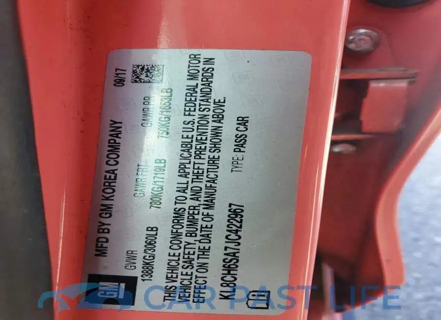 KL8CH6SA7JC422967# 14