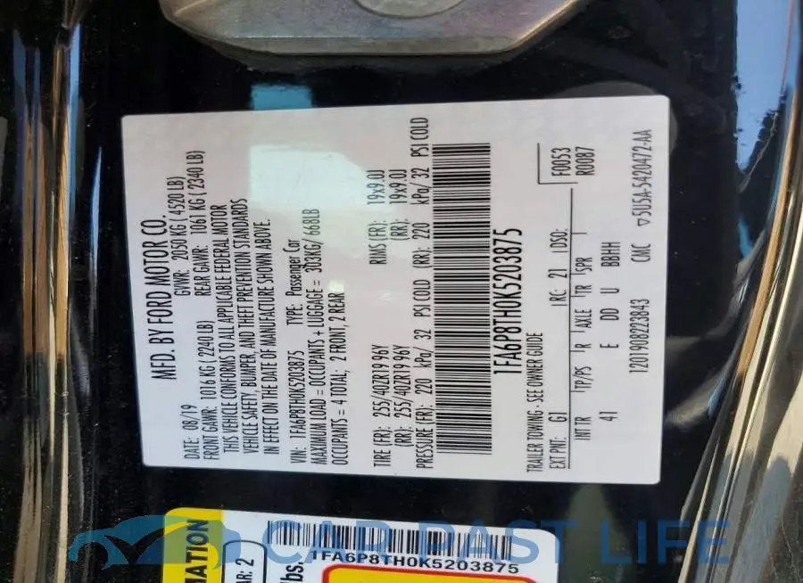 1FA6P8TH0K5203875# 12