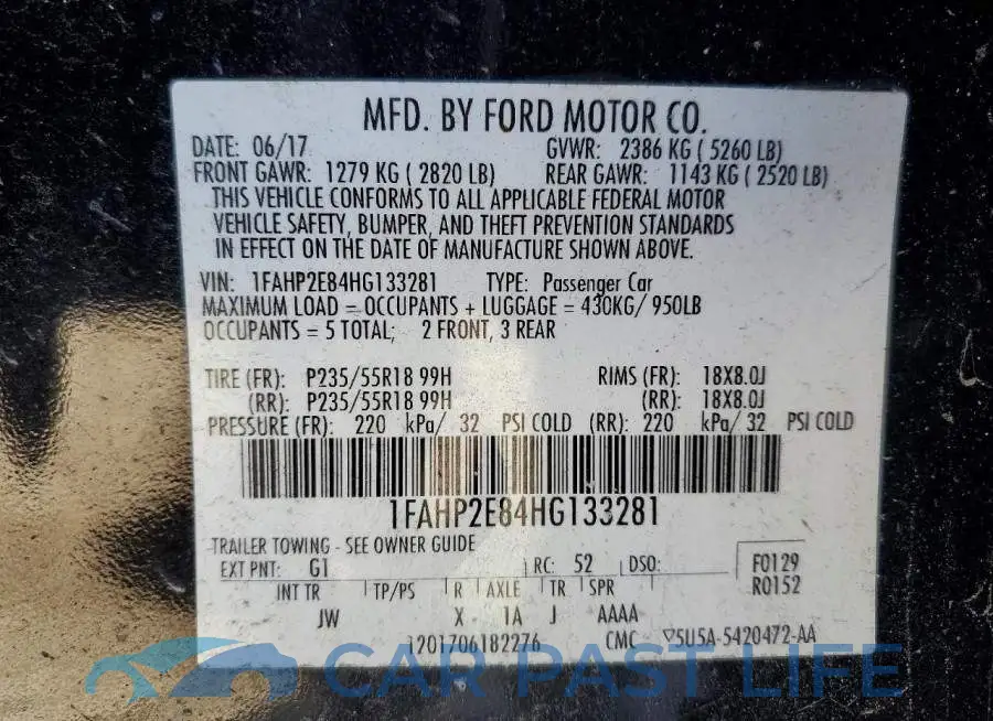 1FAHP2E84HG133281# 13