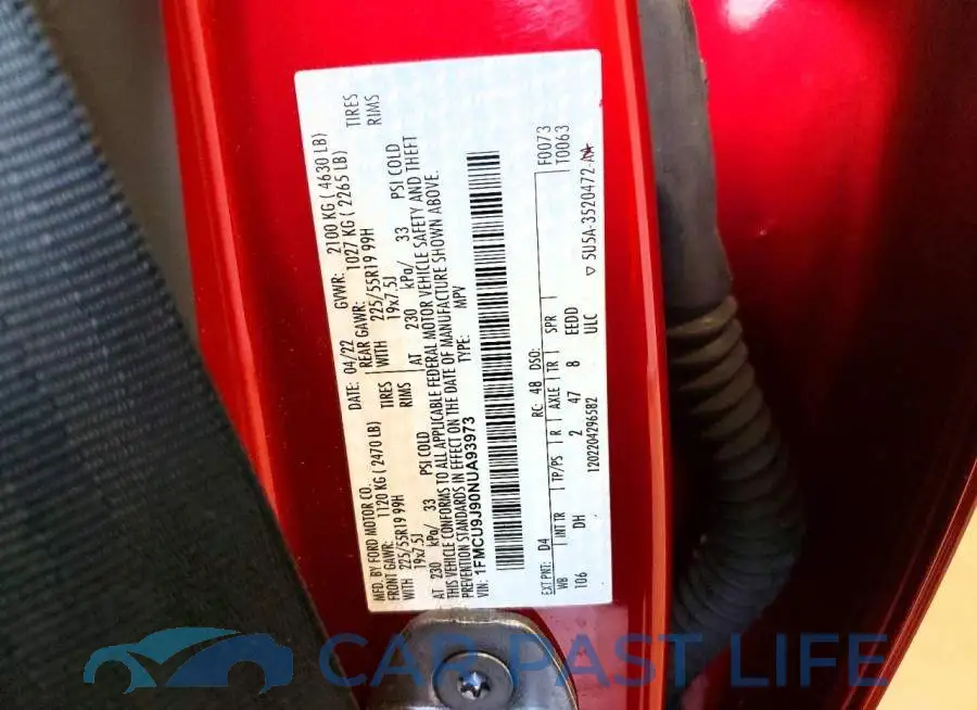 1FMCU9J90NUA93973# 13