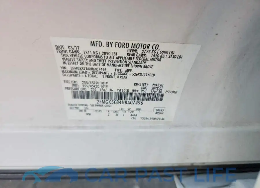 2FMGK5C84HBA07496# 13