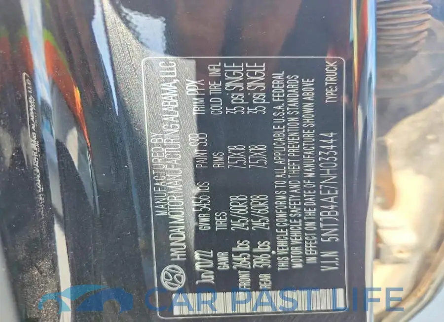 5NTJB4AE7NH033444# 12