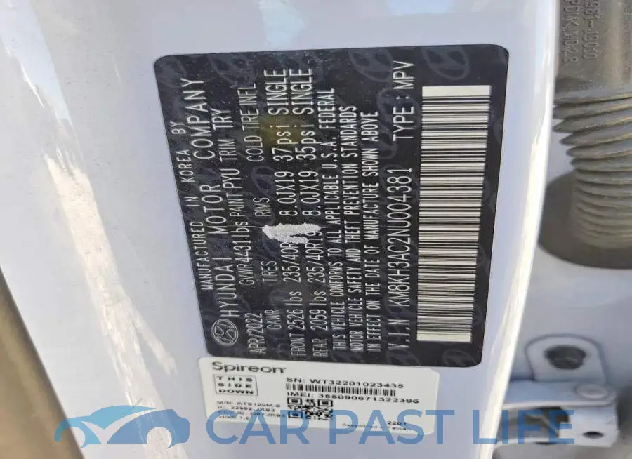 KM8KH3AC2NU004381# 12