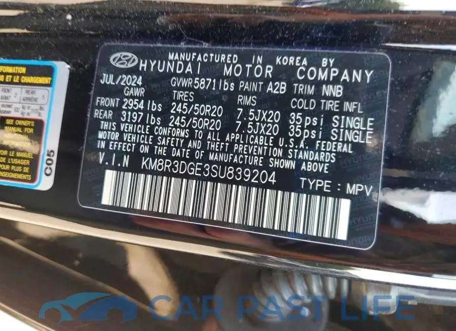 KM8R3DGE3SU839204# 13