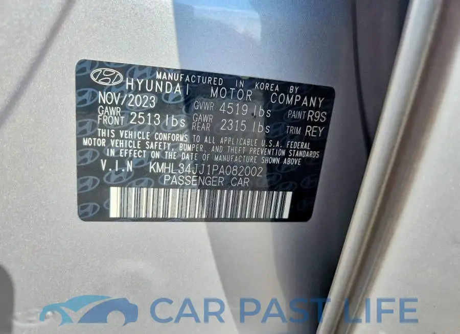 KMHL34JJ1PA082002# 12