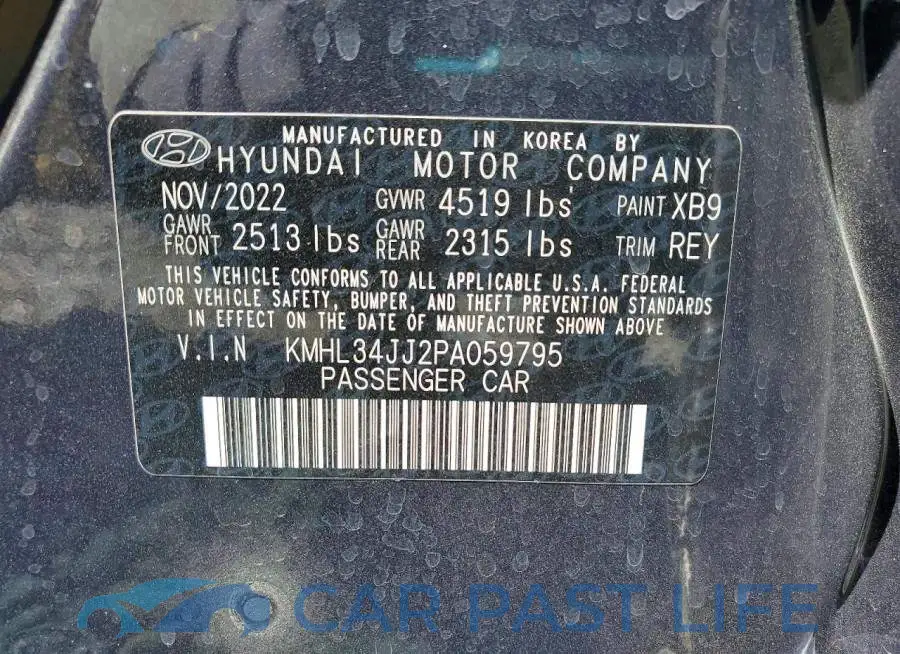 KMHL34JJ2PA059795# 12